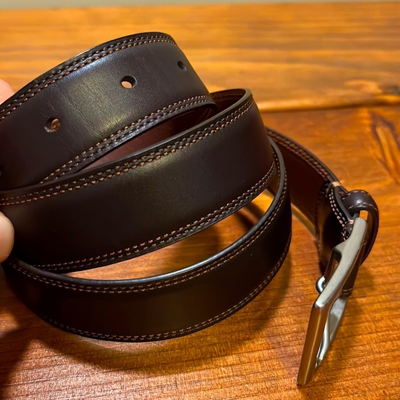 Coach Dark Brown Leather Belt (Men’s 38) - Picture 4 of 7